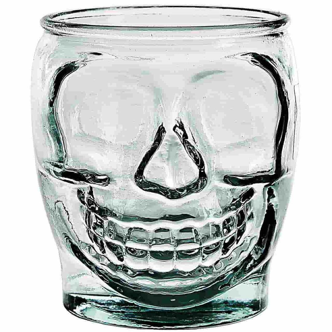 Clear Sugar Skull Candle - Clear glass sugar skull candle, eco-friendly limited edition home fragrance with bourbon and butterscotch.