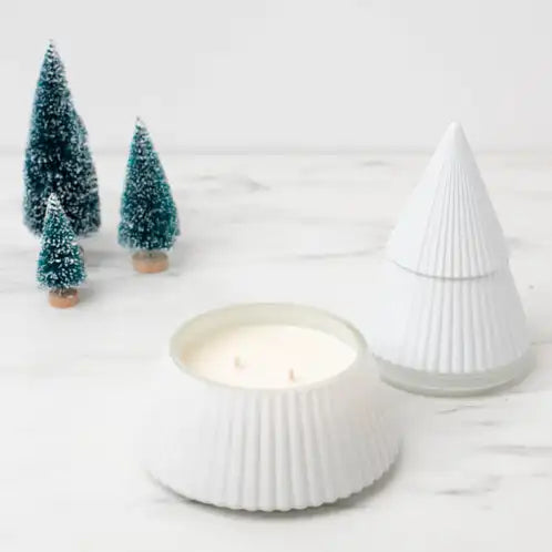Glass Tree Candle - Holiday Sparkle
